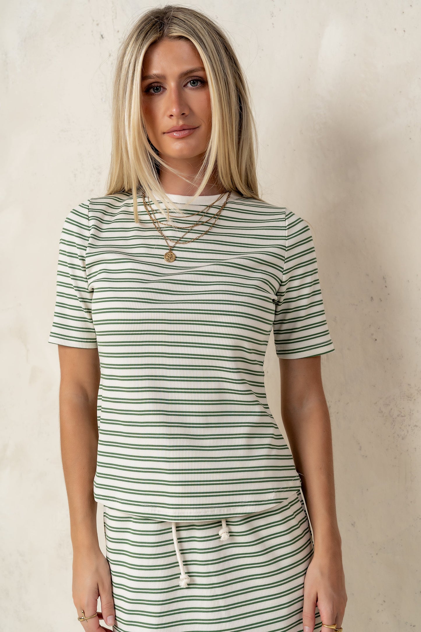 Niya Striped top in Green - FINAL SALE