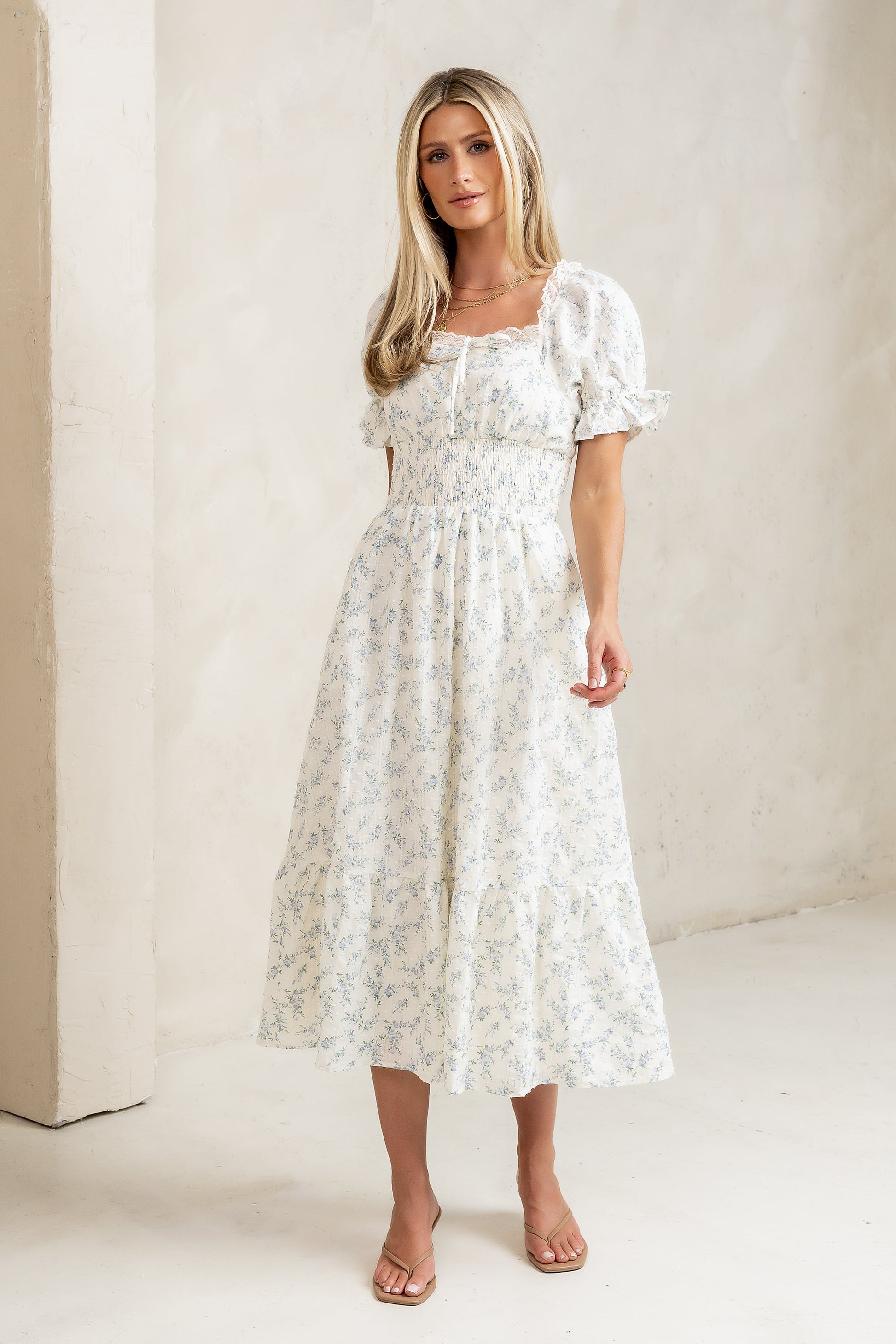 Travis Floral Midi Dress
