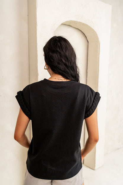 Tessa Knit Top in Black - FINAL SALE