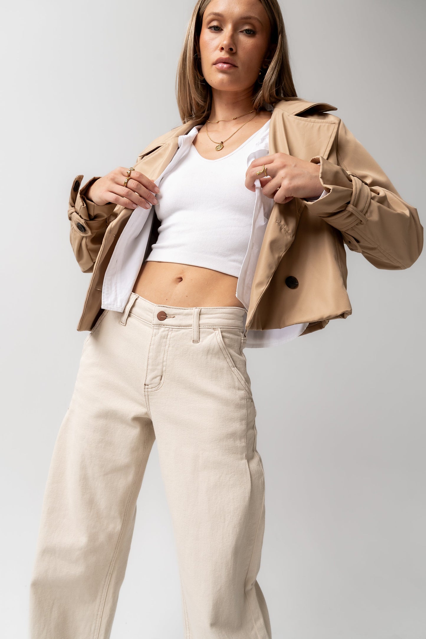 Kera Cropped Trench Coat - FINAL SALE