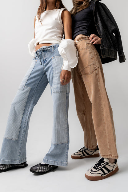 Jocelyn Barrel Jeans in Rust - FINAL SALE