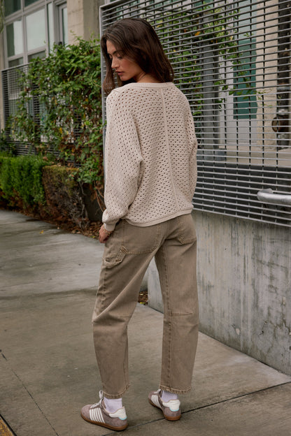 Scottie Barrel Jeans in Tan - FINAL SALE