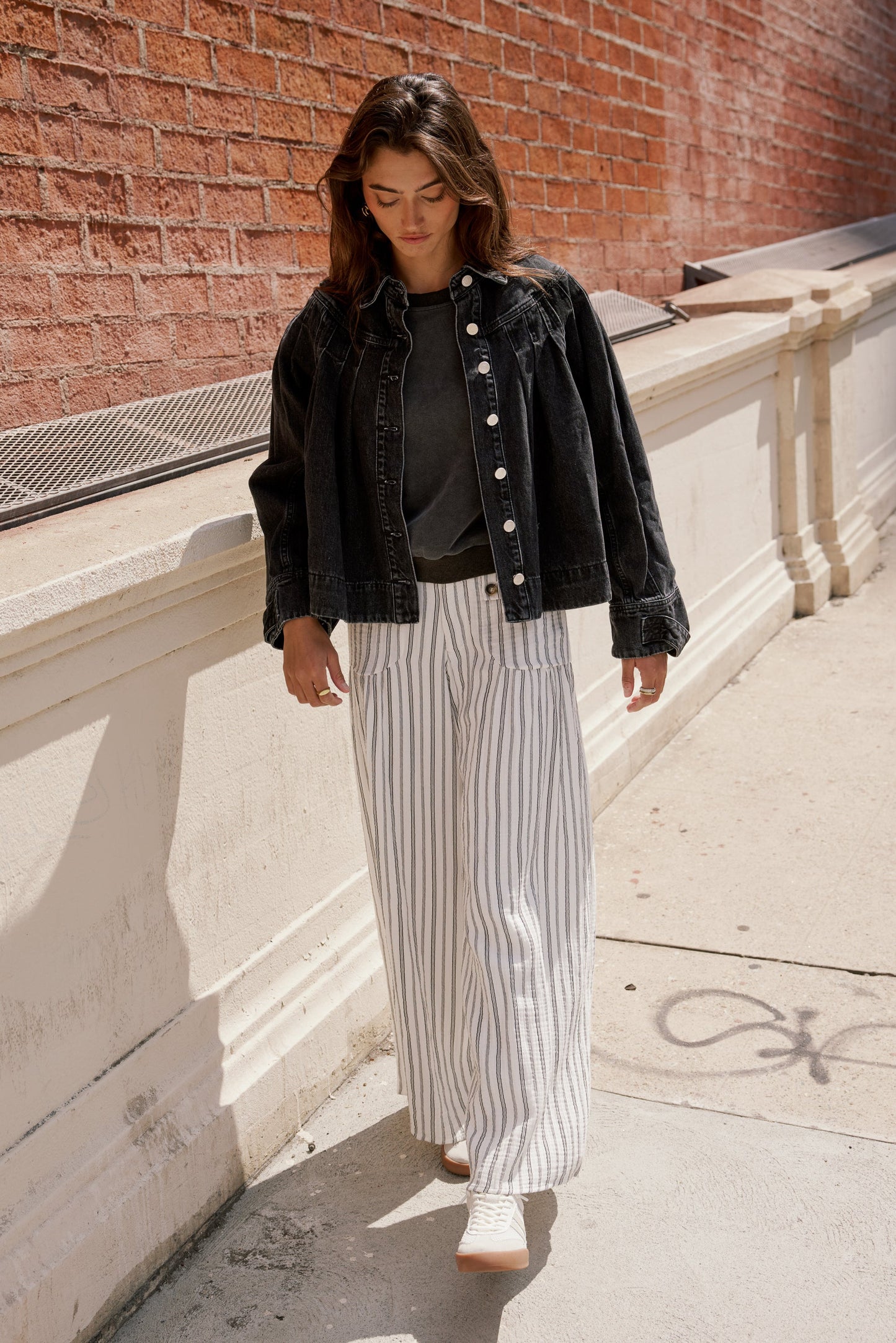 Mayson Wide Leg Pants in White - FINAL SALE