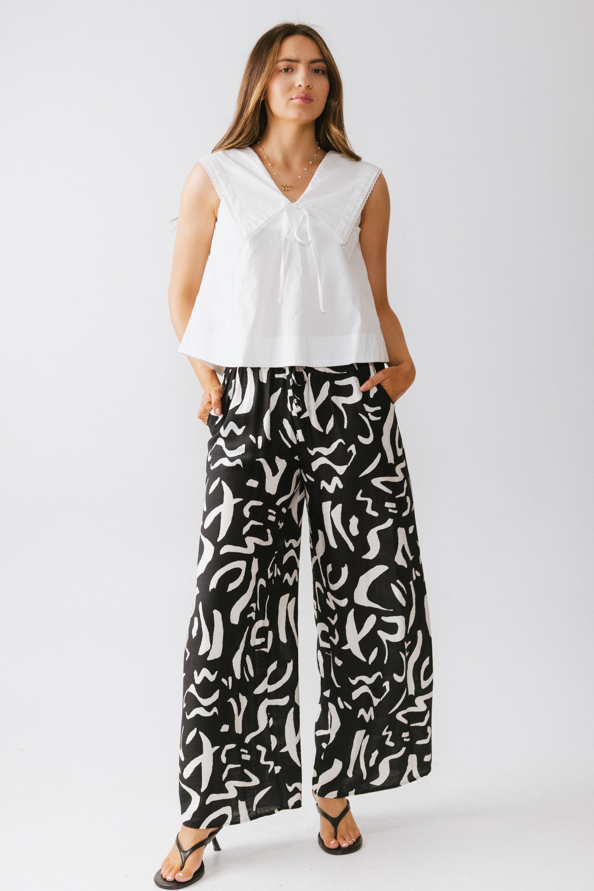Dylan Wide Leg Pants in Black - FINAL SALE