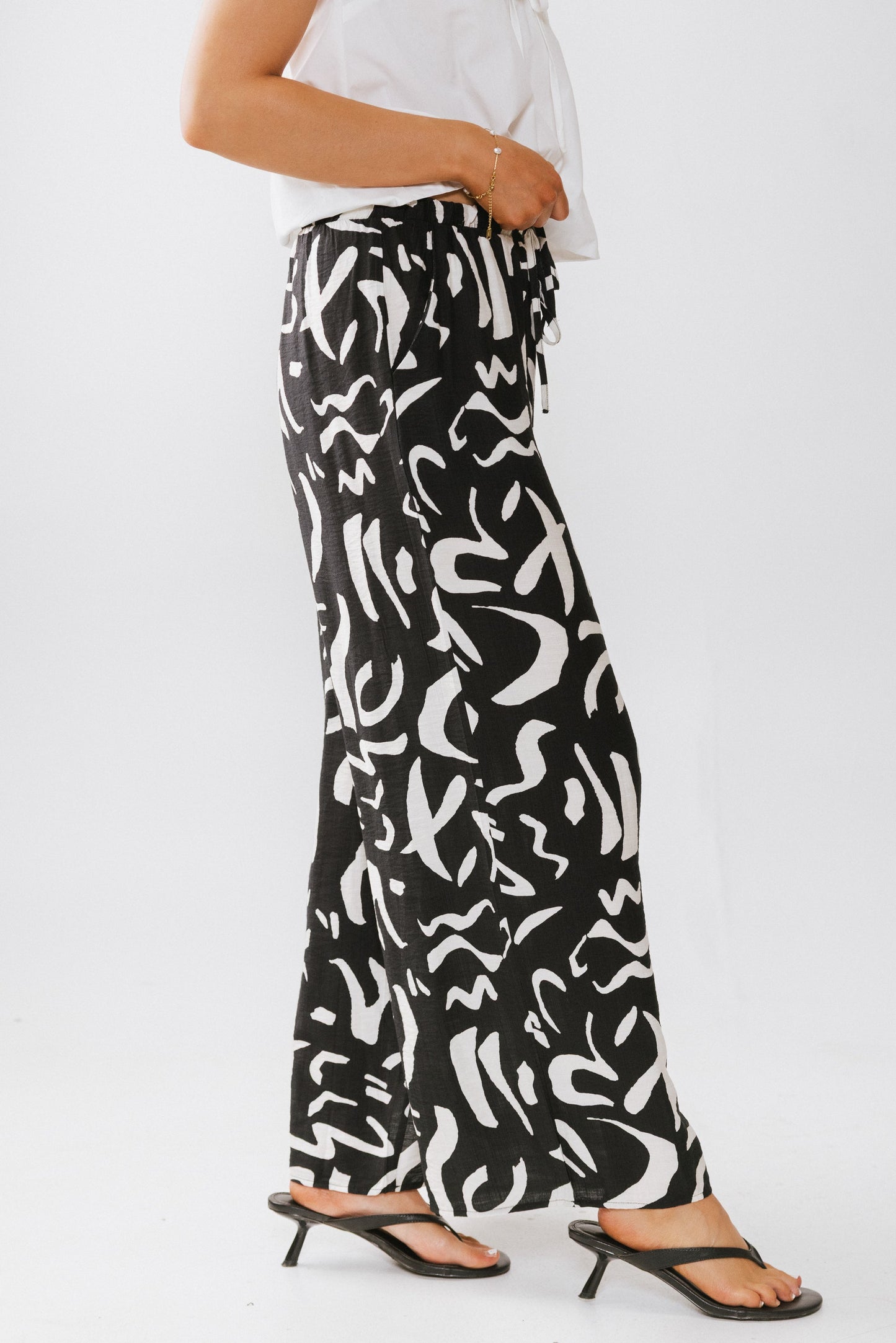 Dylan Wide Leg Pants in Black - FINAL SALE