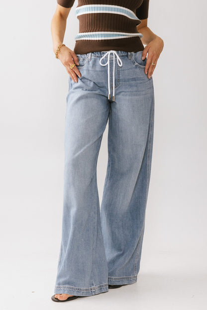 Eva Drawstring Wide Leg Jeans - FINAL SALE