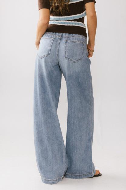 Eva Drawstring Wide Leg Jeans - FINAL SALE