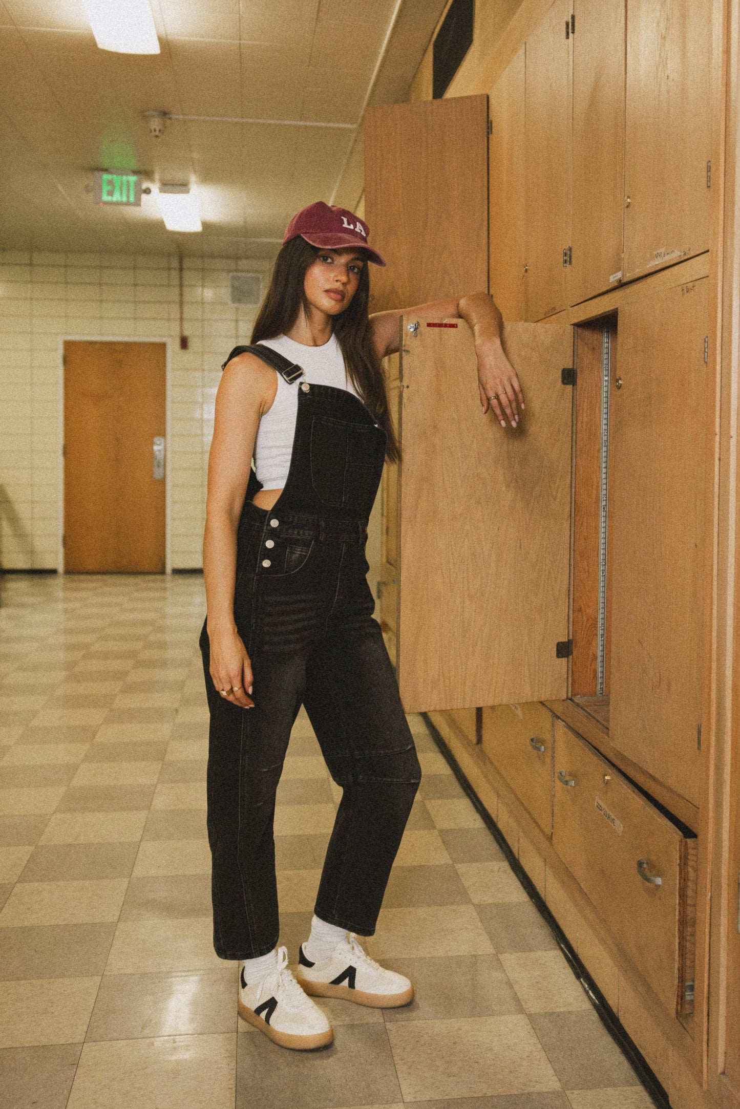 Tansy Denim Overalls in Black - FINAL SALE