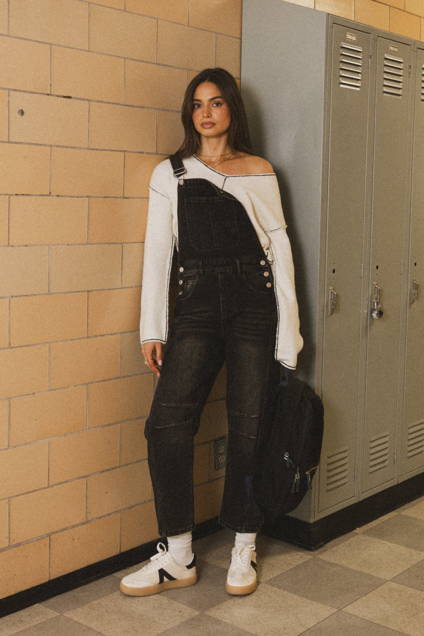 Tansy Denim Overalls in Black - FINAL SALE