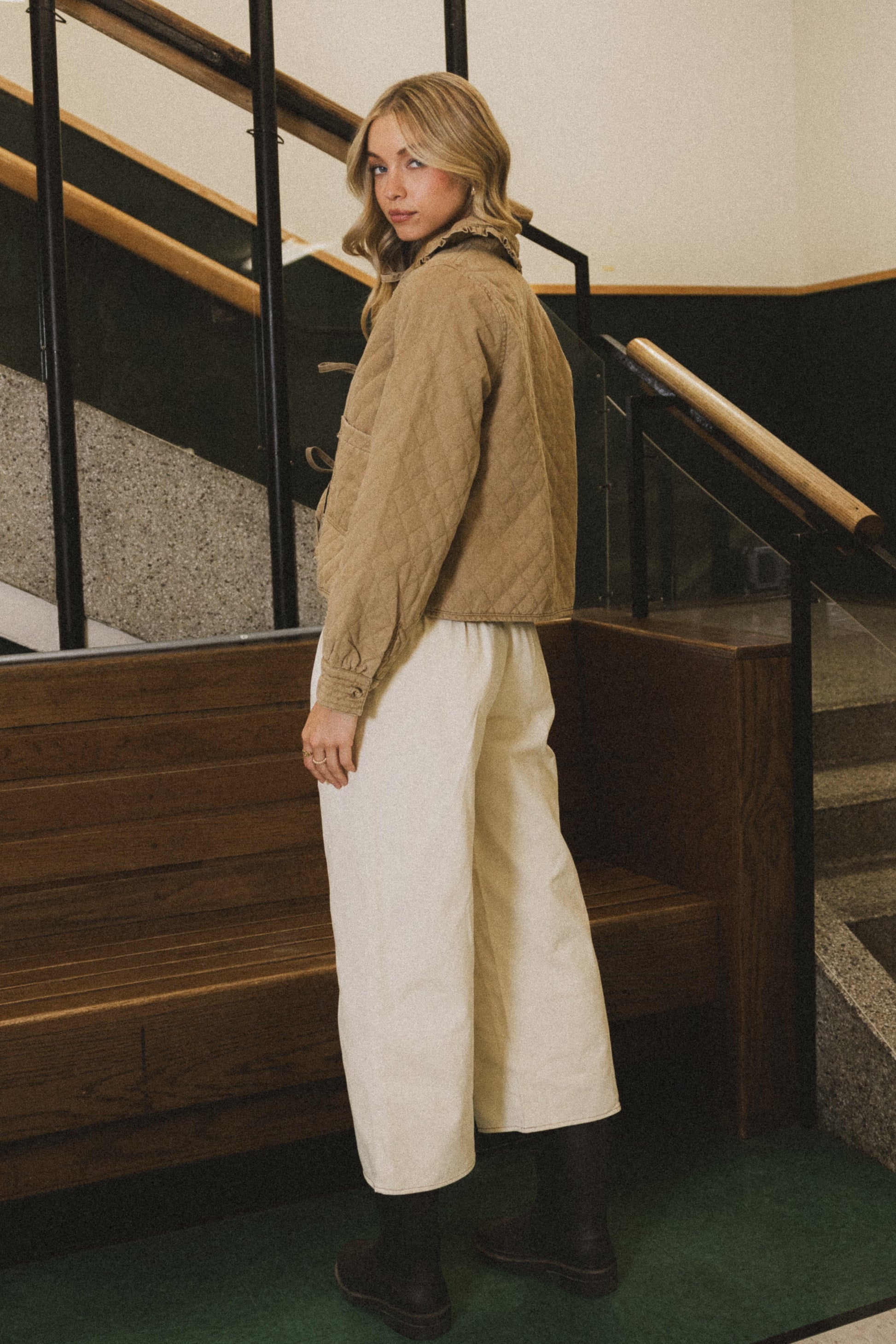 Casey Cropped Wide Leg Pants in Ivory - FINAL SALE