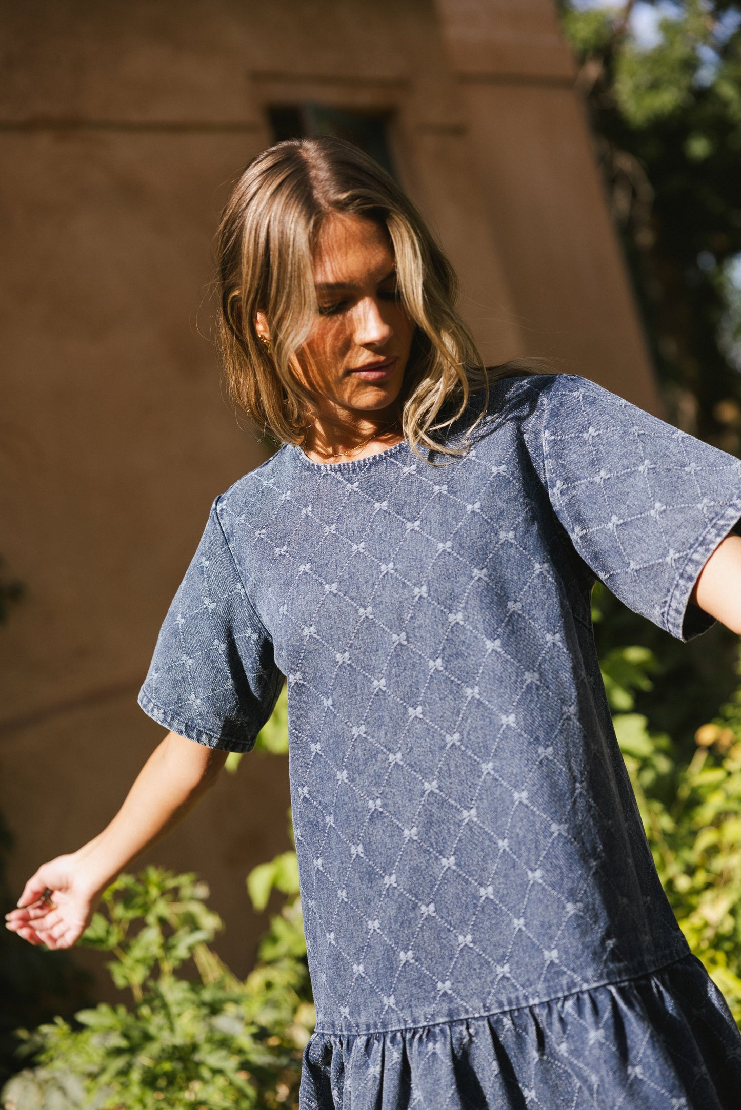 Zaida Bow Baby Doll Dress - FINAL SALE