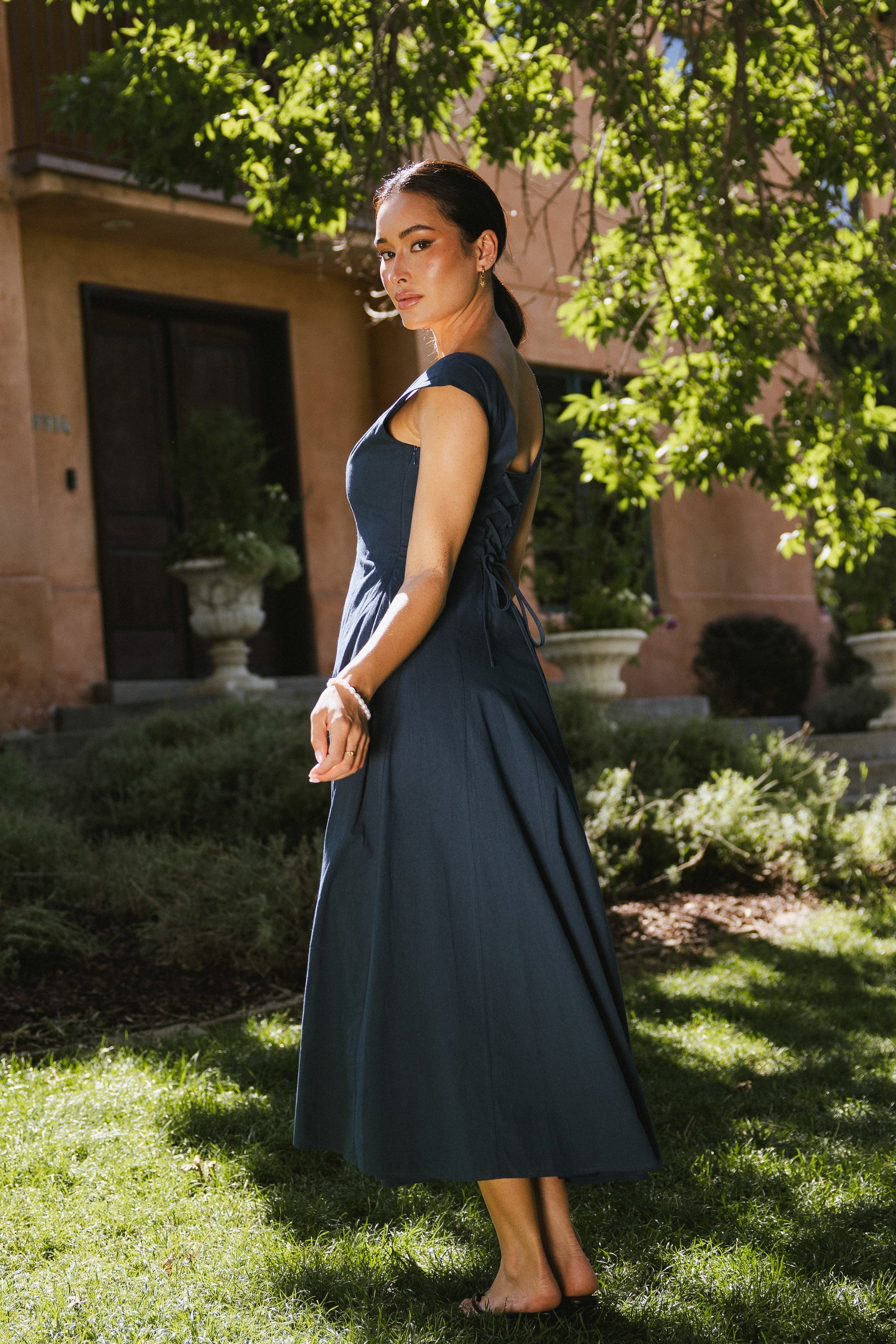 Colin Midi Dress in Navy - FINAL SALE