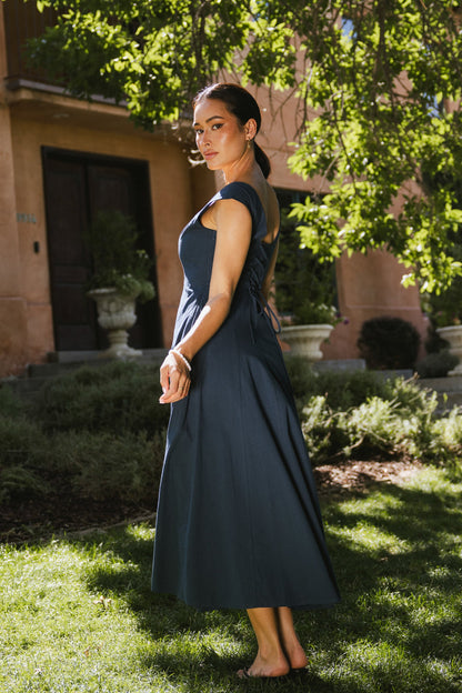 Colin Midi Dress in Navy - FINAL SALE