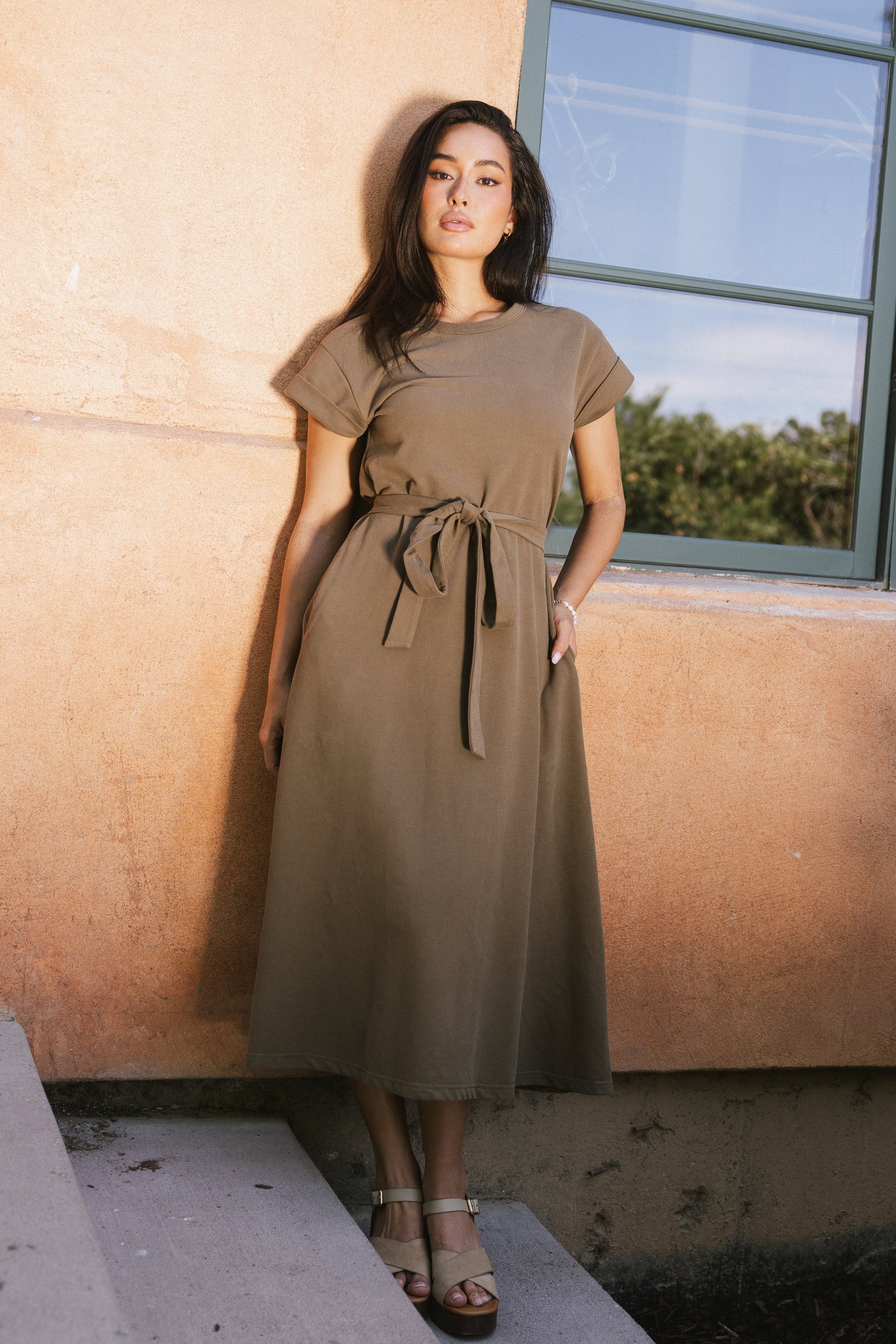 Saxton Maxi Dress in Olive - FINAL SALE