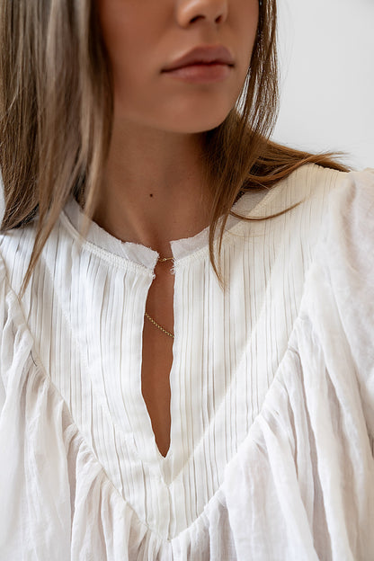 Leia Blouse in Cream - FINAL SALE