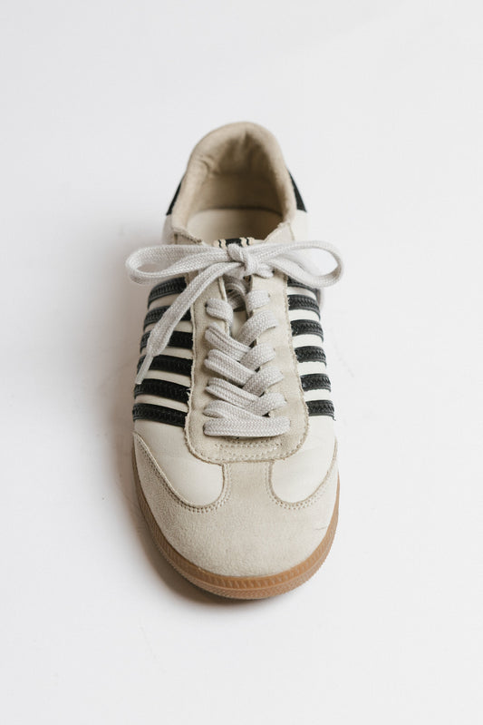 Stevie Striped Sneaker in Black