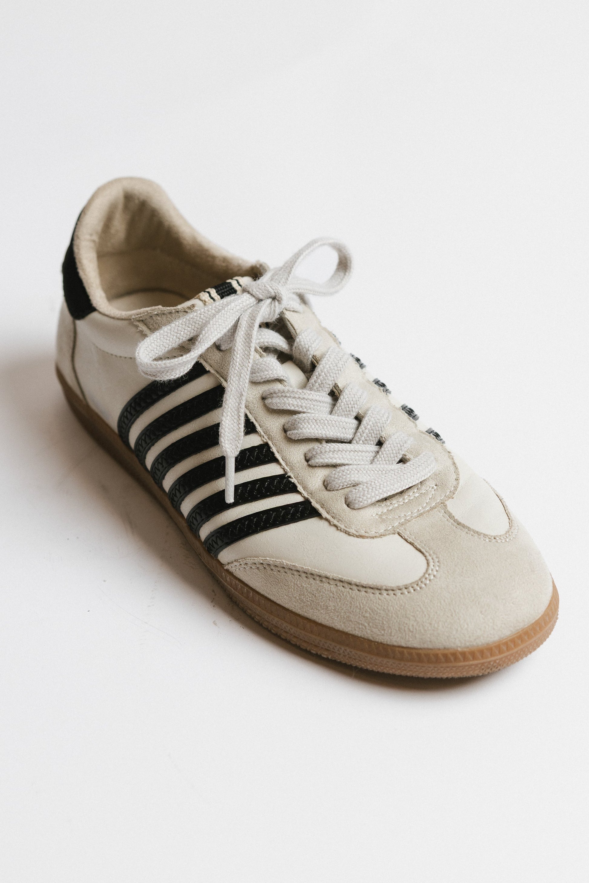 Stevie Striped Sneaker in Black