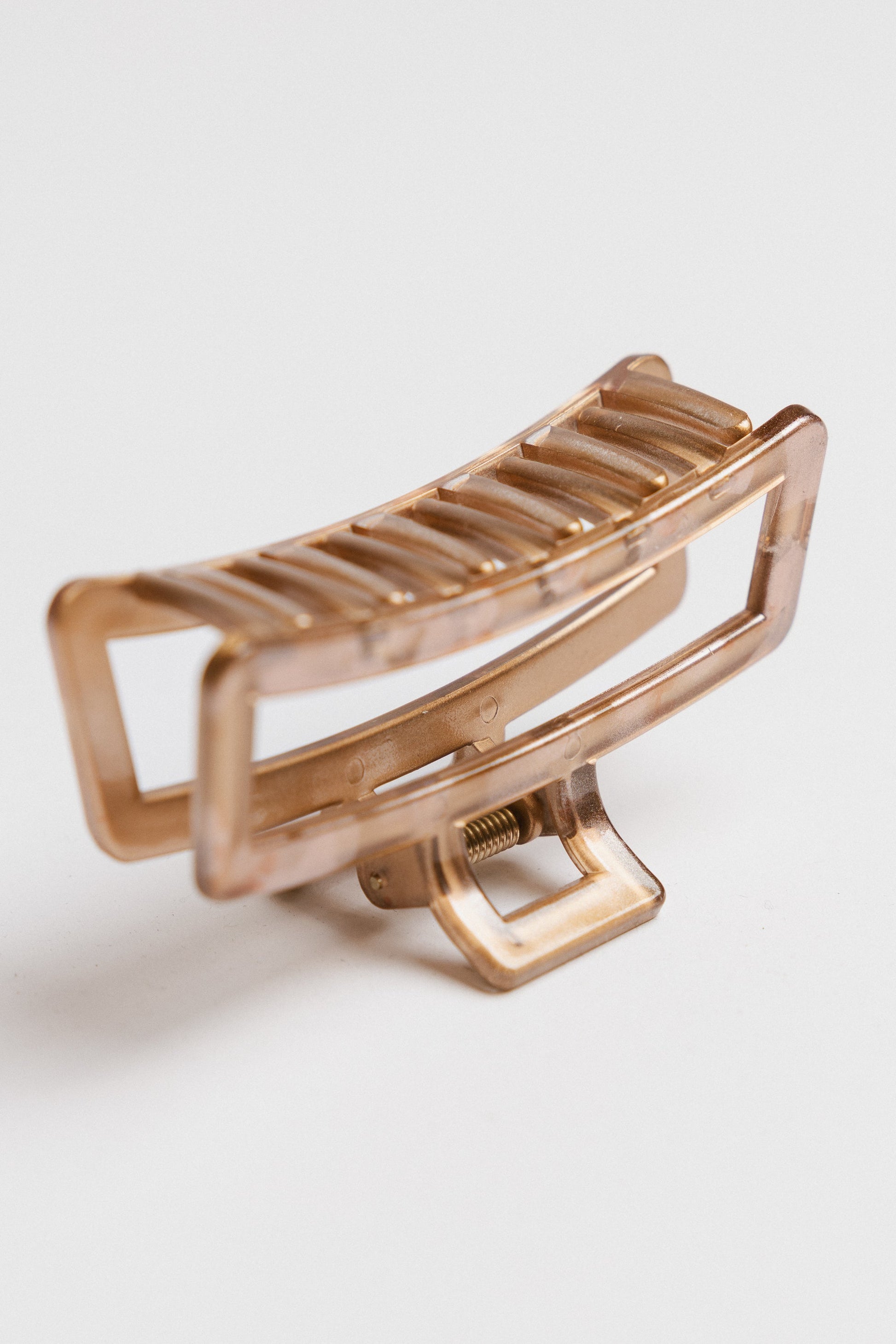 Abstract Cutout Claw Clip in Beige - FINAL SALE