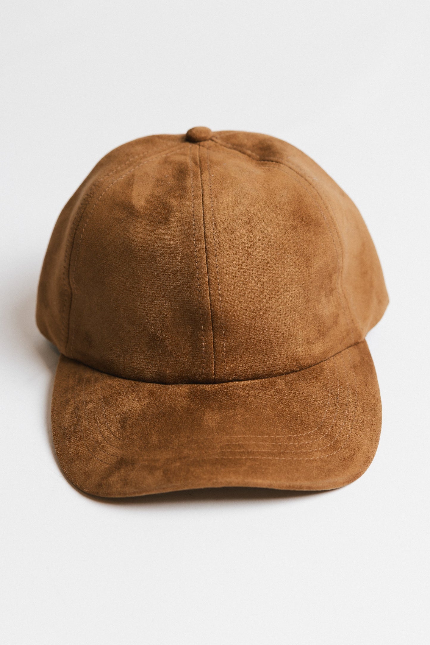 Suede Baseball Cap in Cognac - FINAL SALE