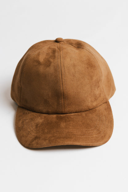 Suede Baseball Cap in Cognac - FINAL SALE