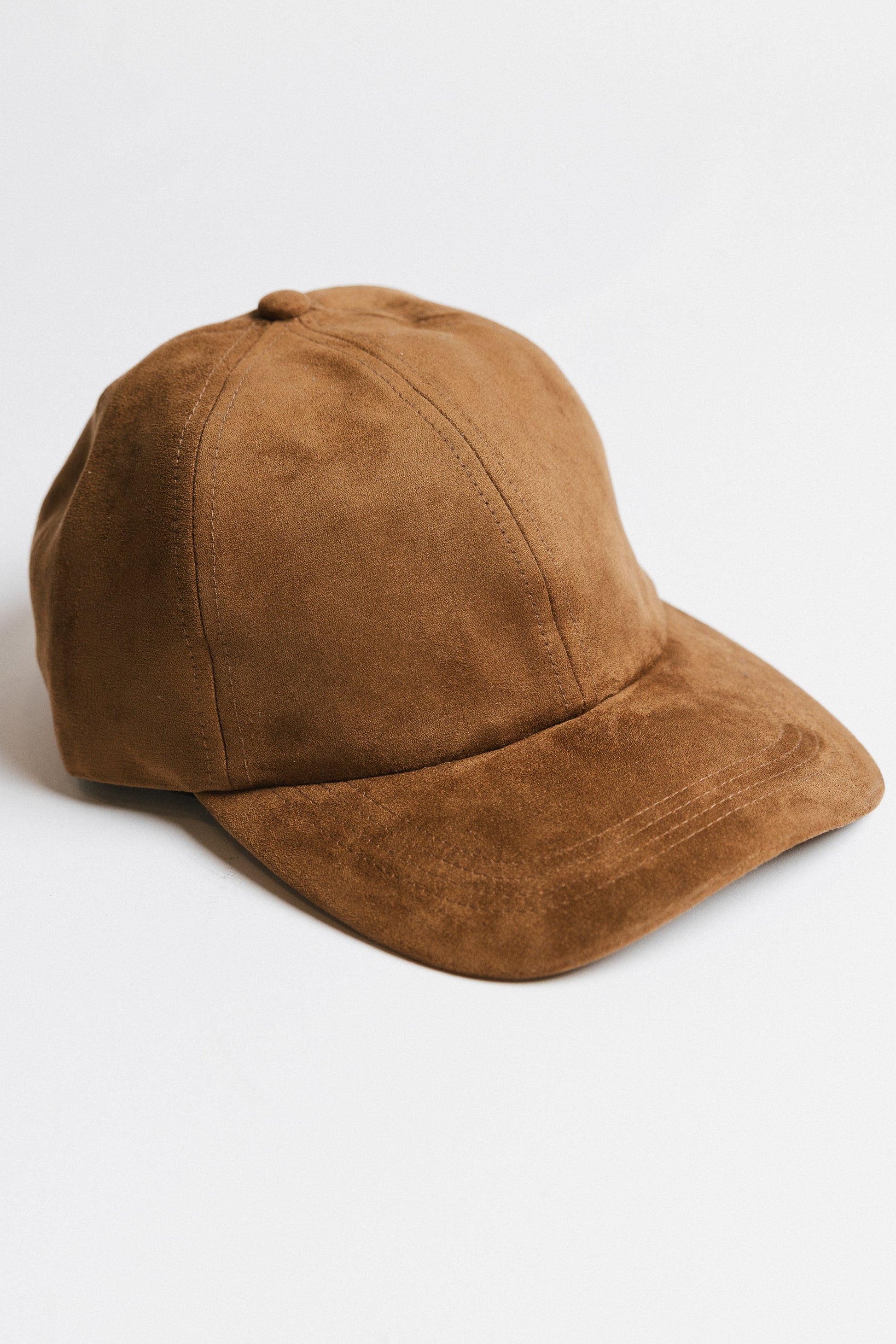 Suede Baseball Cap in Cognac - FINAL SALE