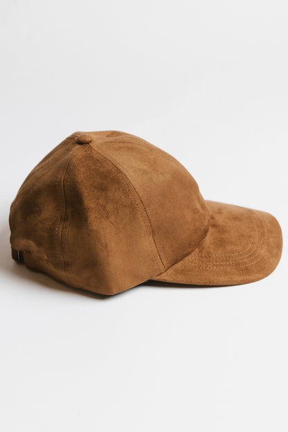 Suede Baseball Cap in Cognac - FINAL SALE