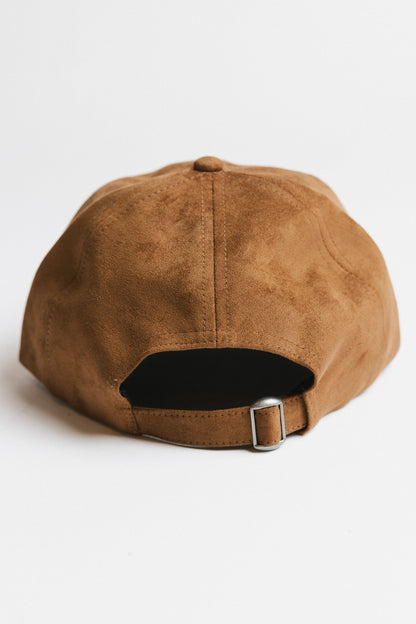 Suede Baseball Cap in Cognac - FINAL SALE