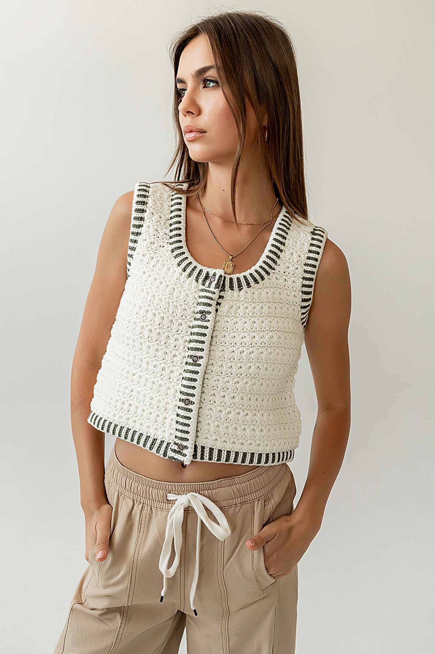 Malia Knit Tank in Olive - FINAL SALE