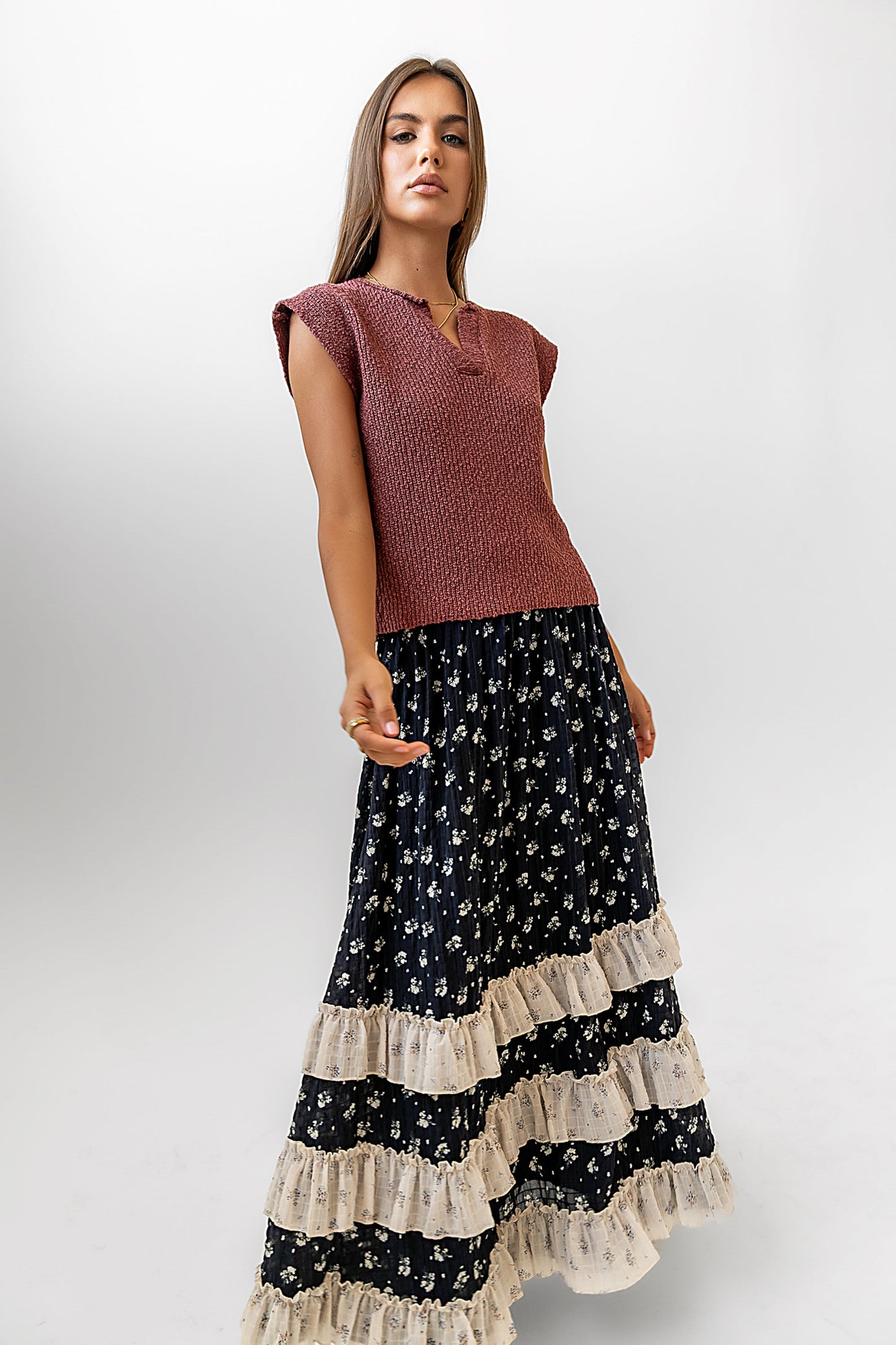 Aries Floral Maxi Skirt - FINAL SALE