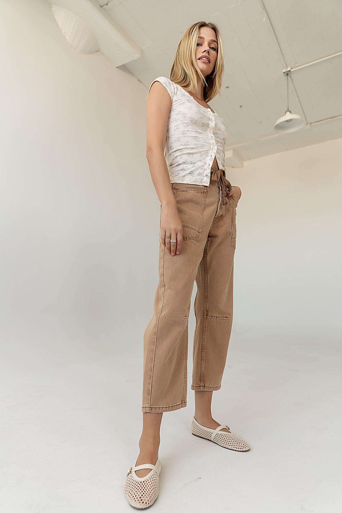 Jocelyn Barrel Jeans in Rust - FINAL SALE