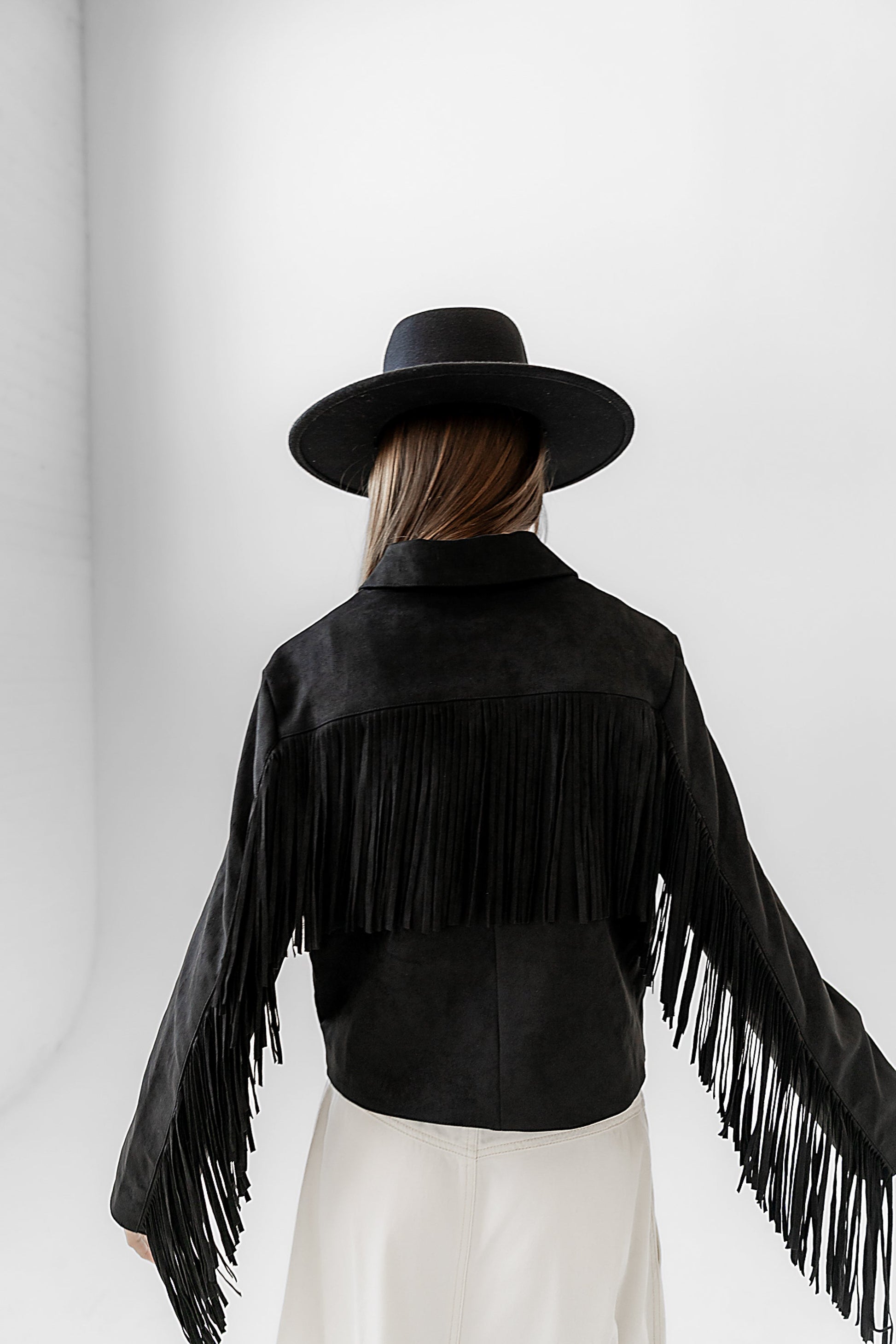Bridget Fringe Jacket in Black