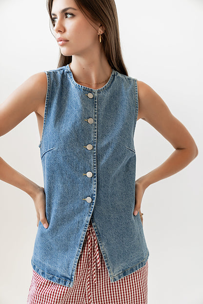 Lyra Denim Vest - FINAL SALE