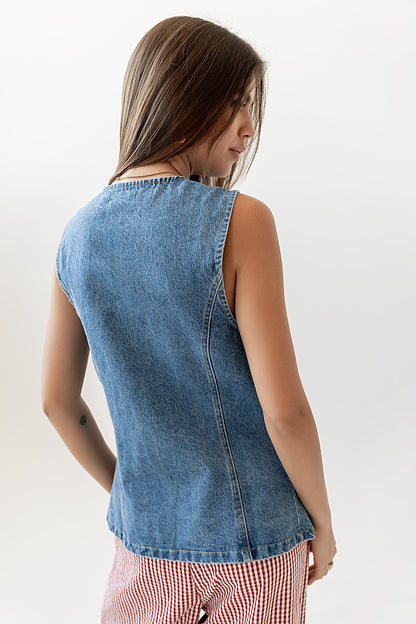 Lyra Denim Vest - FINAL SALE