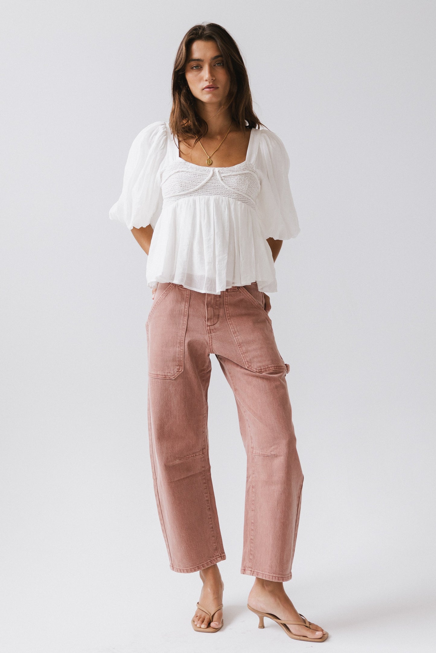 Scottie Barrel Jeans in Mauve - FINAL SALE