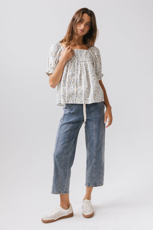 Khai Cropped Pants in Denim - FINAL SALE