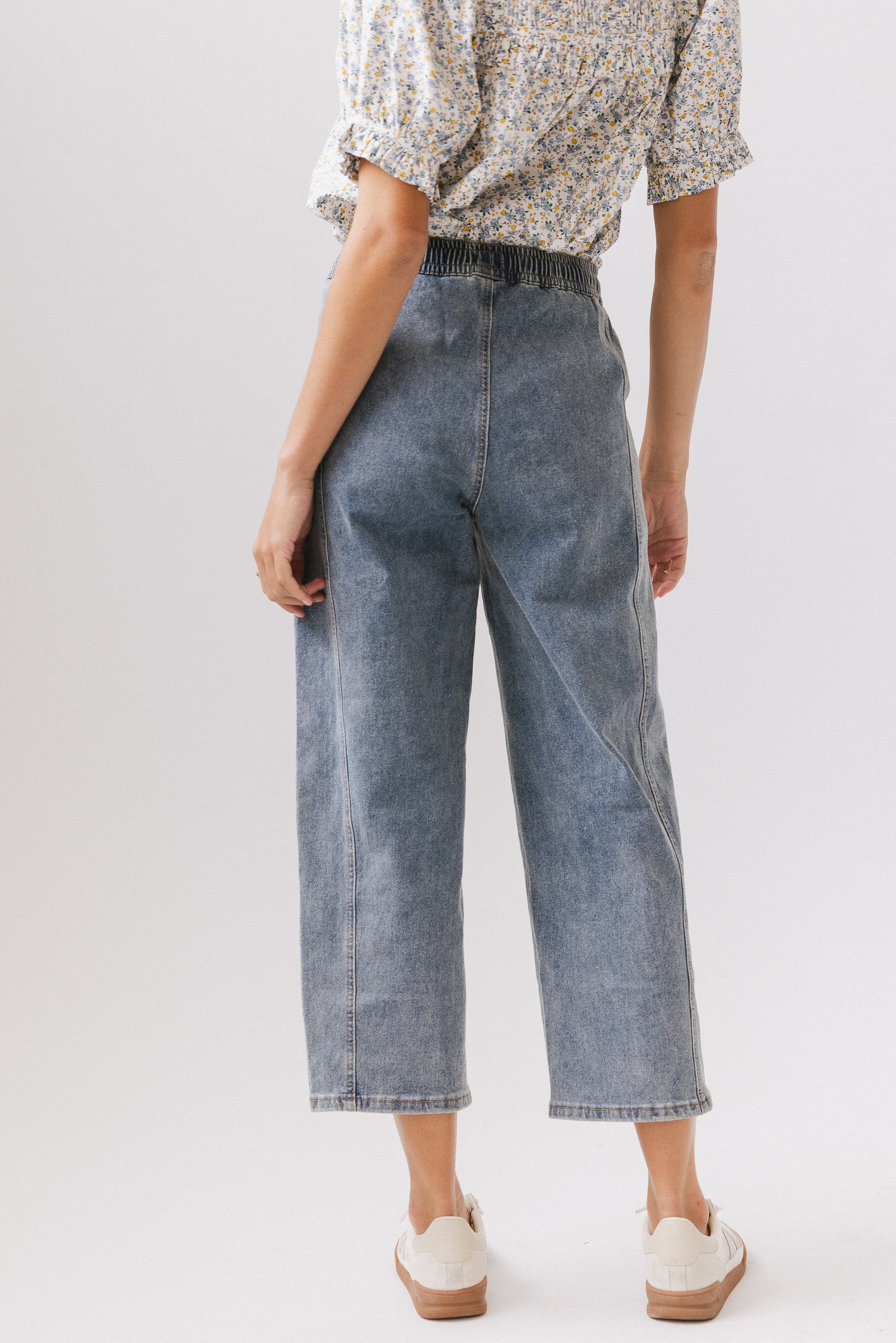 Khai Cropped Pants in Denim - FINAL SALE