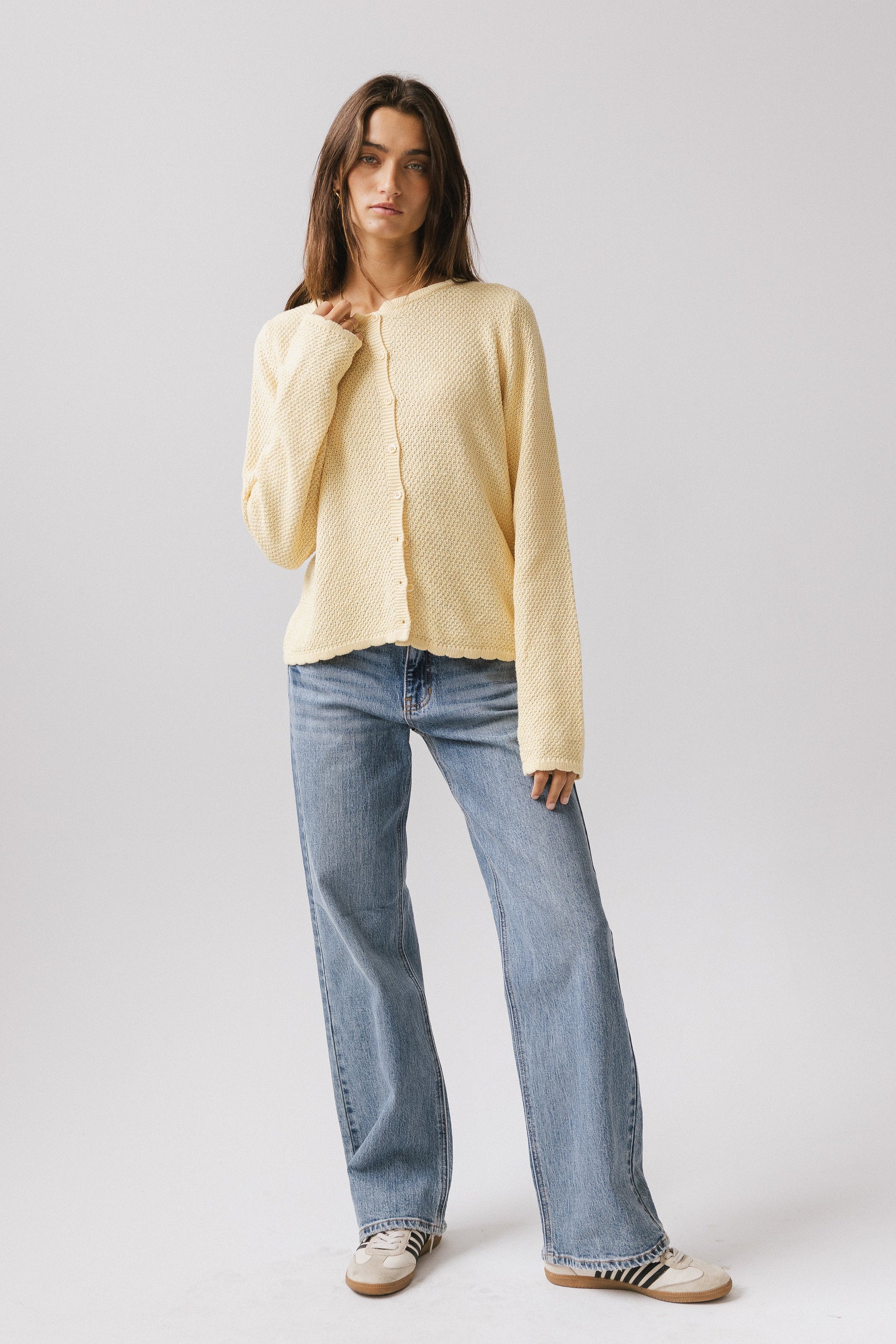 Azuline Knit Cardigan in Yellow - FINAL SALE