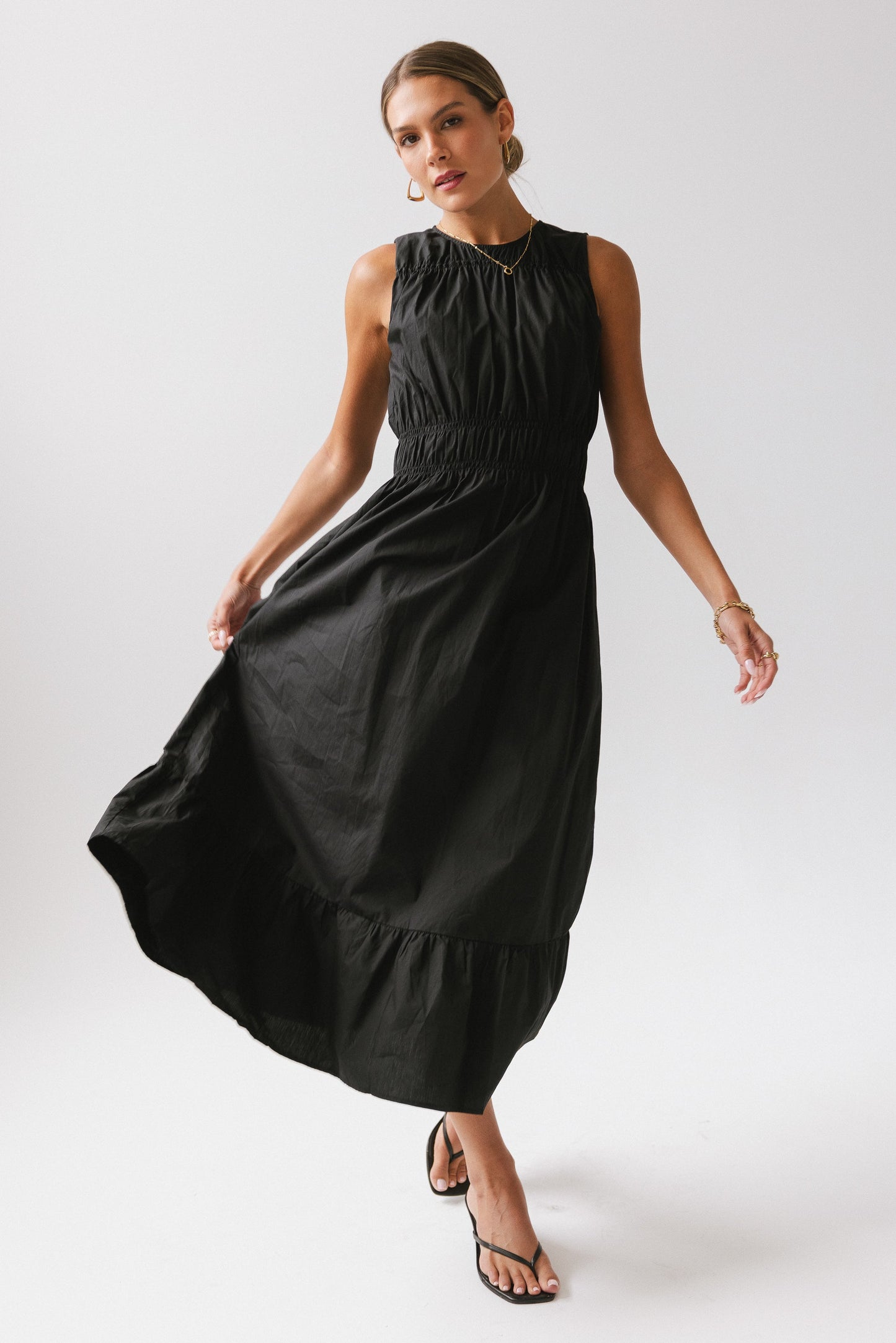 Carmina Tiered Dress in Black - FINAL SALE