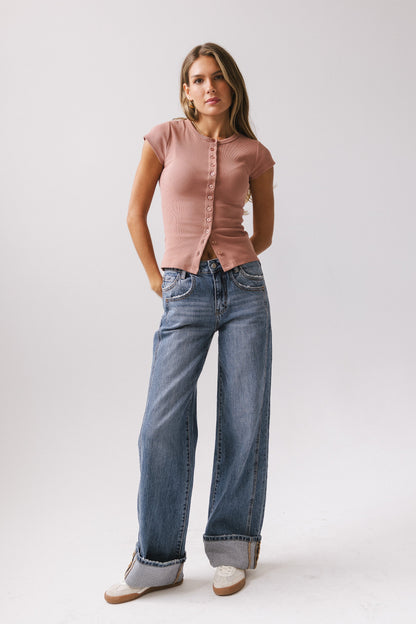 Kyla Cuffed Baggy Jeans - FINAL SALE