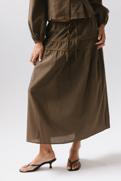 Keira Gingham Midi Skirt - FINAL SALE