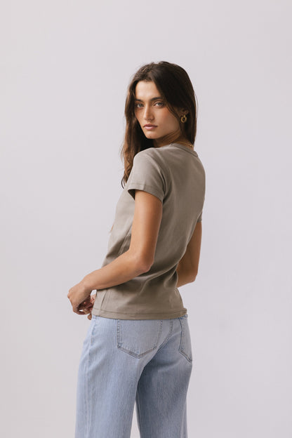 Mckenna T-Shirt in Taupe - FINAL SALE