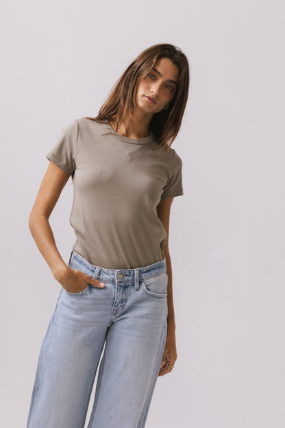 Mckenna T-Shirt in Taupe - FINAL SALE