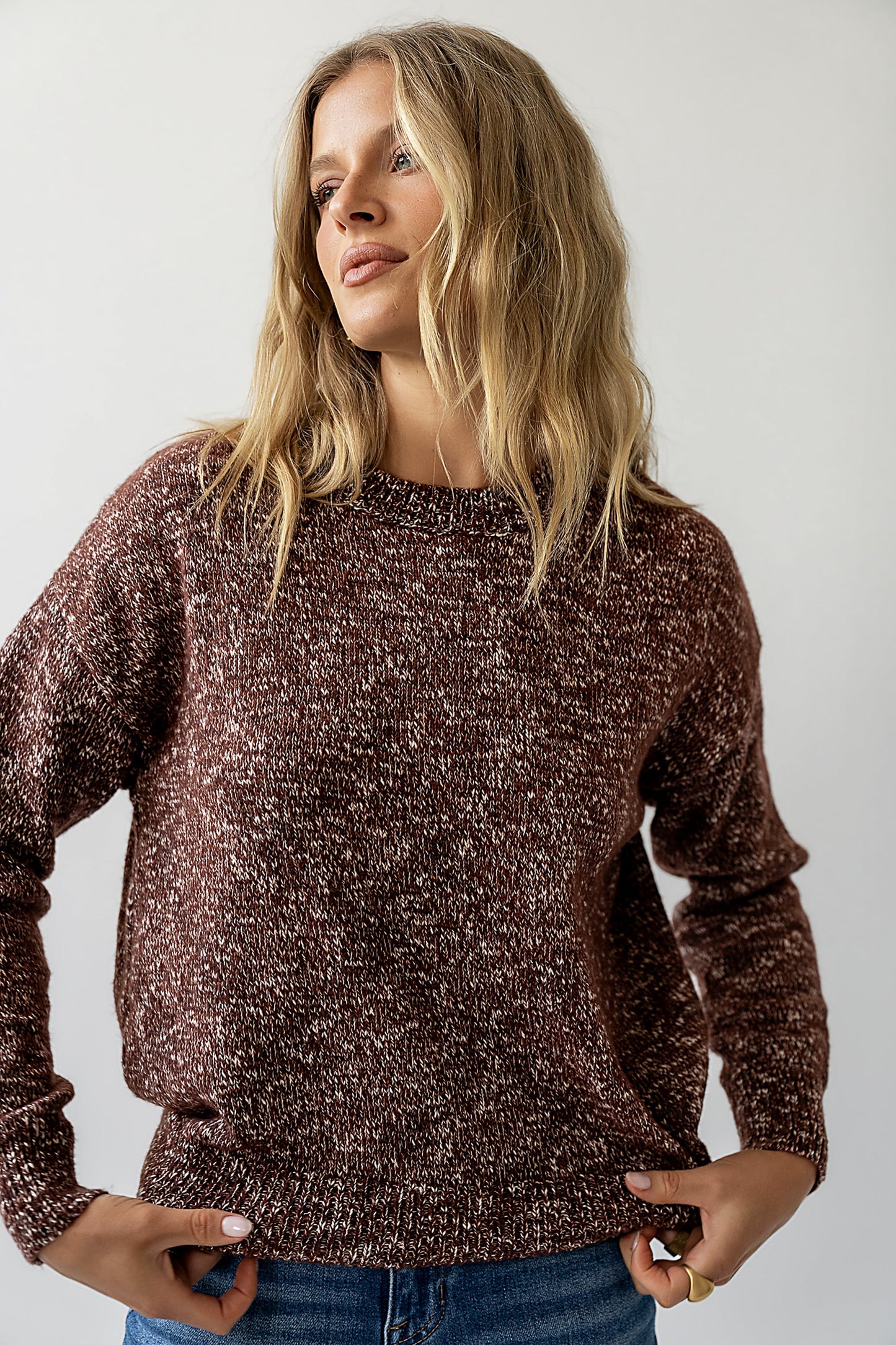 Daphne Knit Sweater in Brown - FINAL SALE