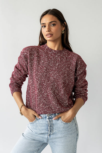 Daphne Knit Sweater in Burgundy