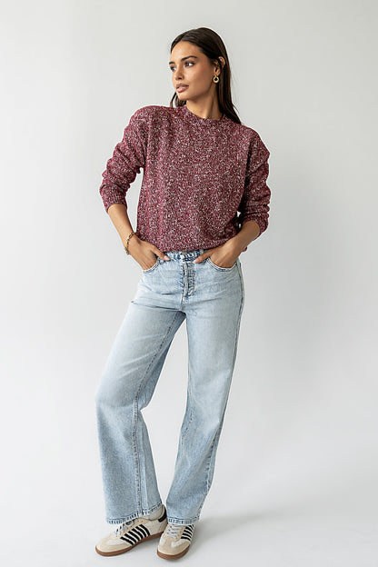 Daphne Knit Sweater in Burgundy