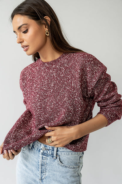 Daphne Knit Sweater in Burgundy