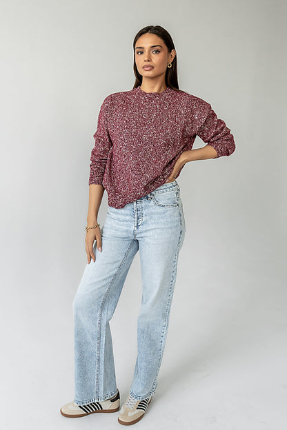 Daphne Knit Sweater in Burgundy
