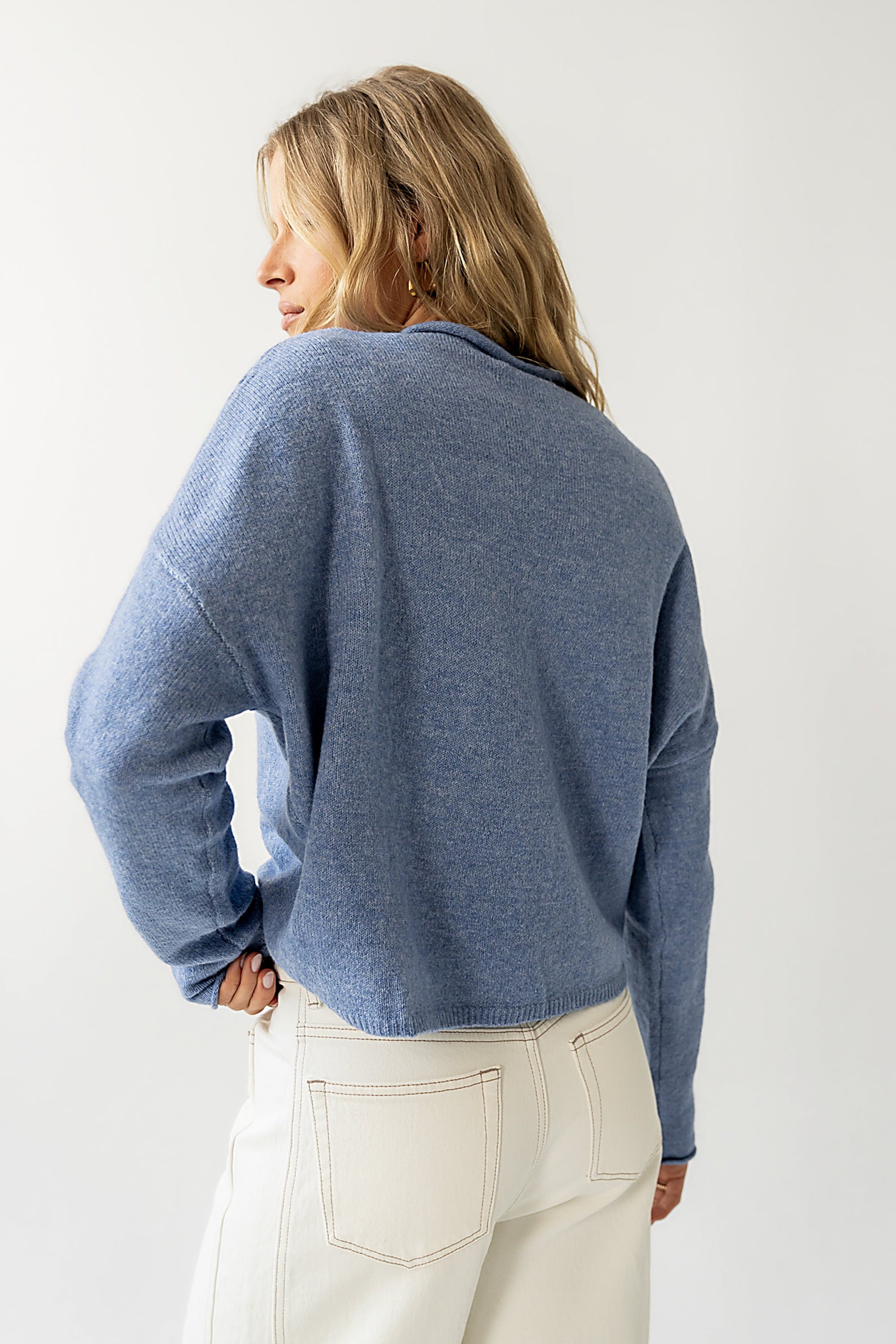 Maci Cardigan in Dusty Blue - FINAL SALE