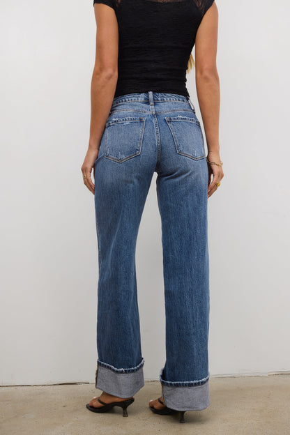 Kyla Cuffed Baggy Jeans - FINAL SALE