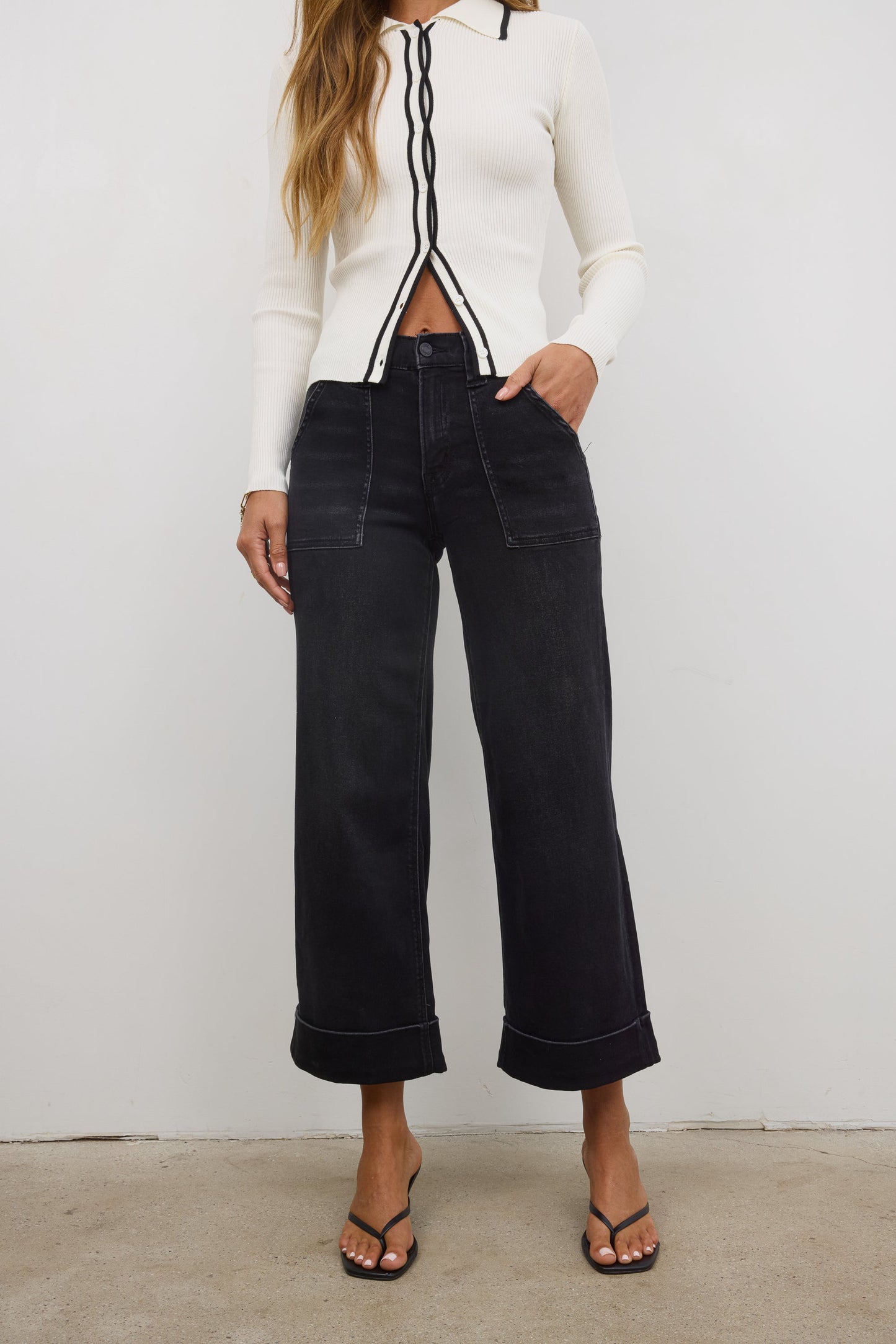 Kayden Cuffed Wide Leg Jeans - FINAL SALE